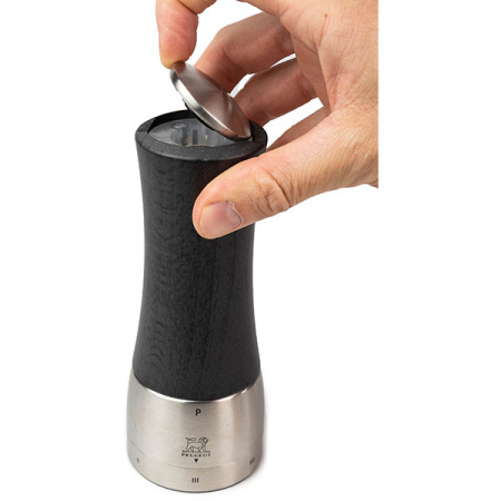 Мельница для соли мех. метал; дерево; D=6.5,H=21см; тем.дерево