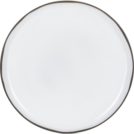 Тарелка «Карактэр»; фарфор; D=26,H=2.2см; камен.-серый.