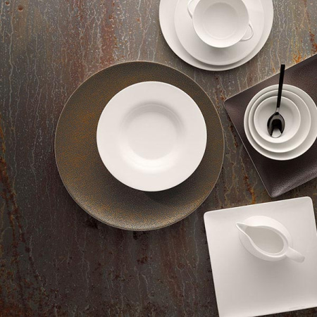 Тарелка глуб. «Пьюрити»; фарфор; D=29см; белый