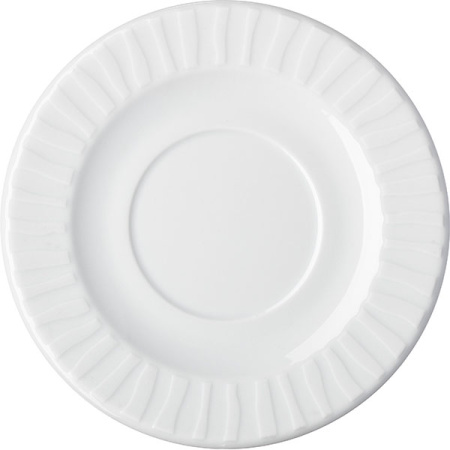 Блюдце «Нестор»; фарфор; D=17,H=1.6см; белый