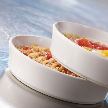 Форма для запекания «Александрия»; фарфор; 240мл; D=14,H=3.5см; белый