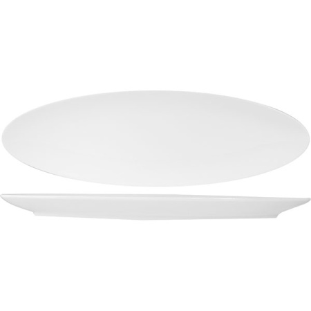 Блюдо для рыбы «Кунстверк»; фарфор; H=3.5,L=55,B=17см; белый