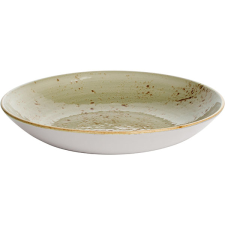 Салатник «Крафт»; фарфор; 650мл; D=20.5,H=4см; зелен.