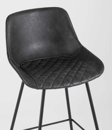 Стул полубарный TEXAS экокожа серый