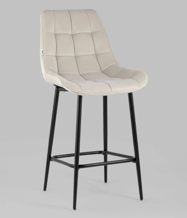 Стул полубарный Флекс велюр бежевый