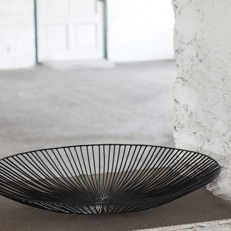 Ваза для фруктов; металл; D=50,H=7см; черный