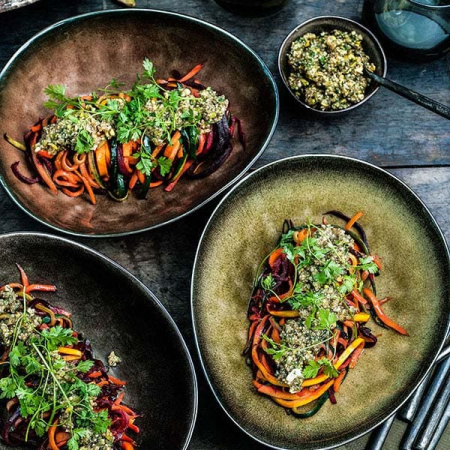 Блюдо глубокое «Пьюр»; керамика; D=32,H=5см; серый