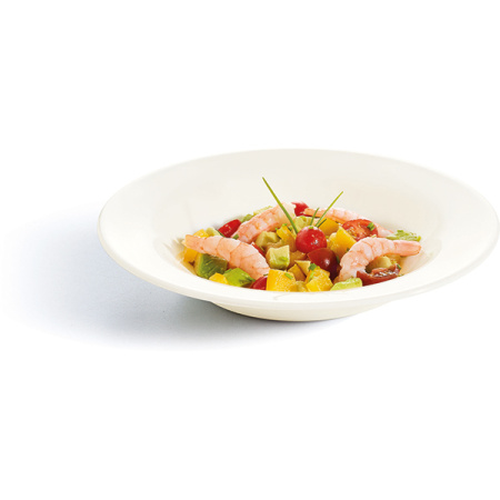 Тарелка глубокая «Зеникс»; зеникс; 250мл; D=22,H=3.6см; белый