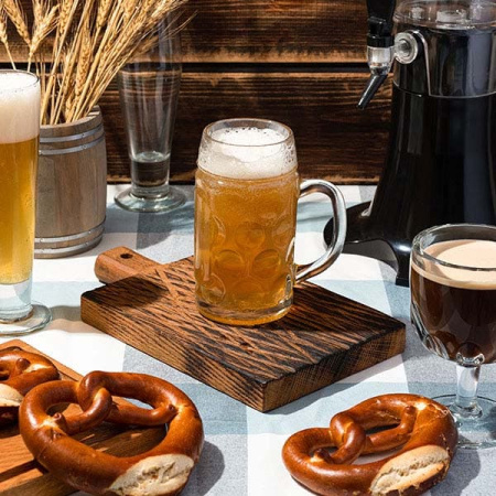 Кружка пивная «Дон»; стекло; 1000мл; D=100/105,H=201,B=155мм; прозр.