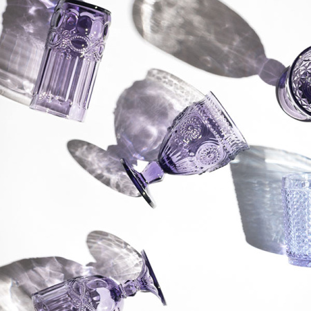 Бокал для вина; стекло; 220мл; D=85,H=140мм; фиолет.