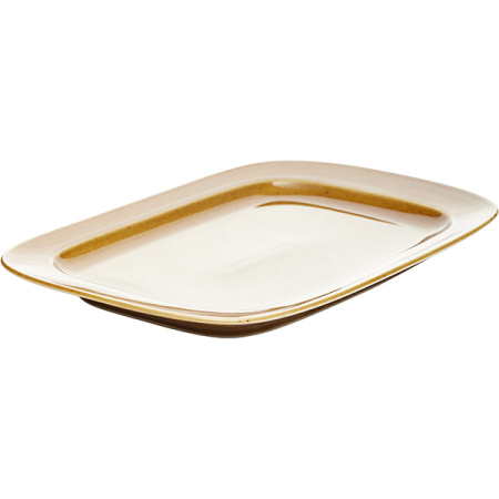 Блюдо прямоуг. «Кантри Стайл»; фарфор; H=1,L=32,B=20.9см; зелен.