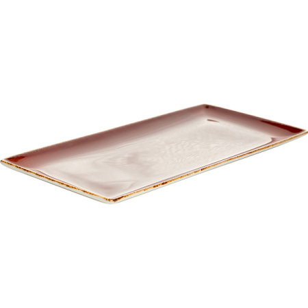 Блюдо прямоуг. «Террамеса мокка»; фарфор; L=37,B=16.5см; тем.корич.