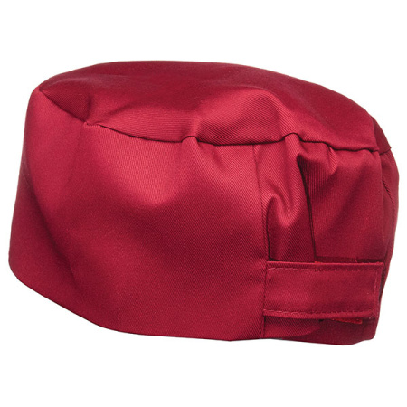 Шапочка поварская «Таблетка»; полиэстер,хлопок; L=19см; бордо