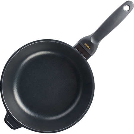 Сотейник; алюм.литой,тефлон; 3л; D=28,H=11,L=51см; черный