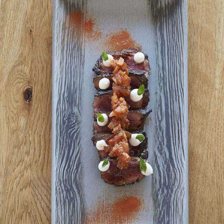 Блюдо прямоуг. «Арборесценс»; керамика; L=30,B=12см; черный,серый