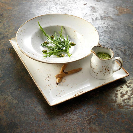 Тарелка для пасты «Крафт»; фарфор; 320мл; D=27,H=5см; белый