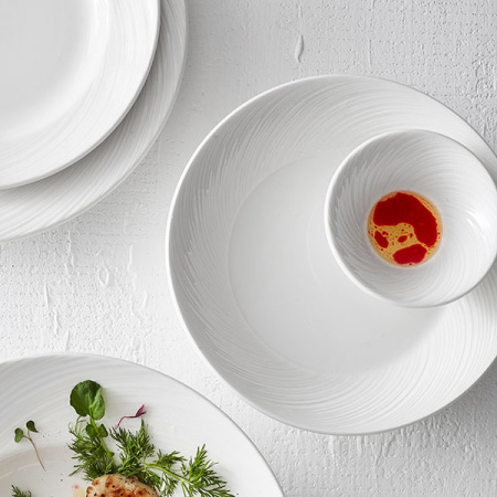 Салатник «Спайро»; фарфор; 114мл; D=10,H=4см; белый