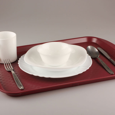 Поднос прямоуг.; пластик; H=2,L=45,B=35см; бордо