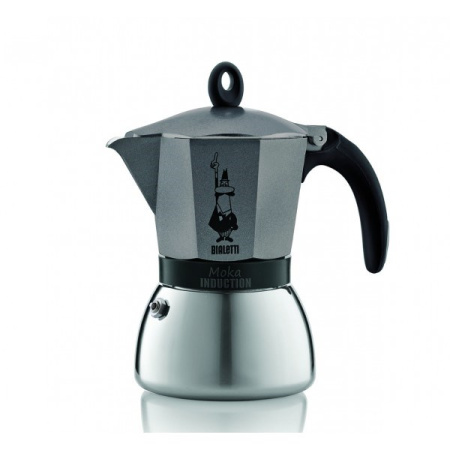 Гейзерная кофеварка Bialetti Moka Induction серый 6 порций