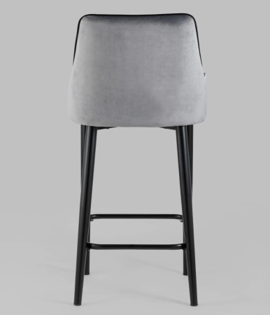 Стул полубарный Коби велюр серый