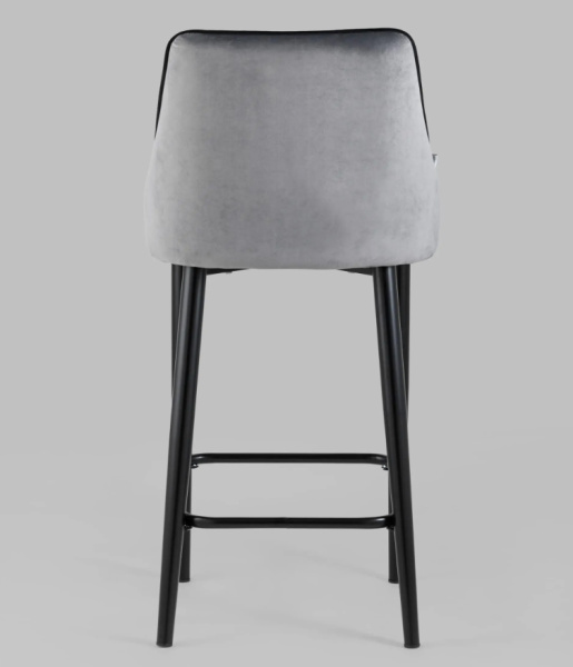 Стул полубарный Коби велюр серый