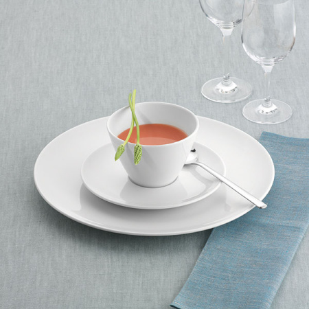 Блюдце «Опшенс»; фарфор; D=12,H=1.3см; белый