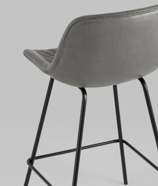 Стул полубарный Деймон экокожа серый