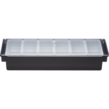 Контейнер для фруктов 6 отделений; абс-пластик,полипроп.; H=9.7,L=49,B=16см; черный