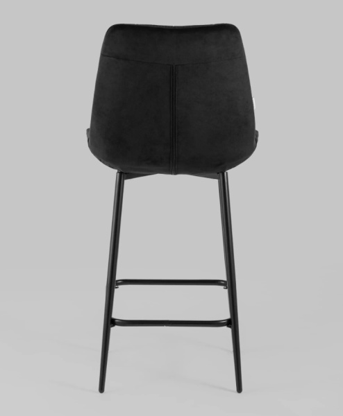 Стул полубарный Флекс велюр черный