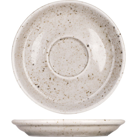 Блюдце «Лайфстиль»; фарфор; D=12,H=1.6см; песочн.