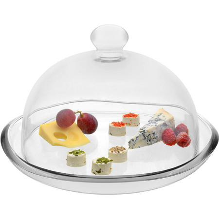 Крышка д/тортовницы «Сан Марко»; стекло; D=11,H=10см; прозр.