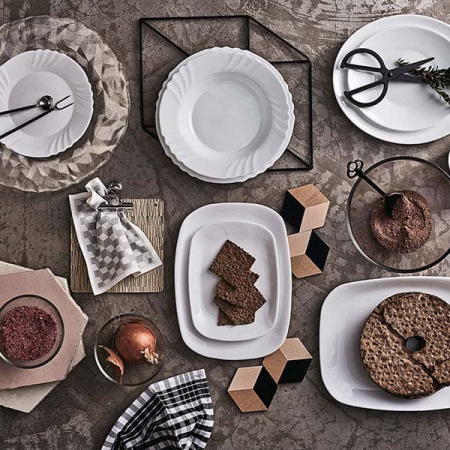 Тарелка глубокая «Эбро»; стекло; 500мл; D=23.5,H=3см; белый