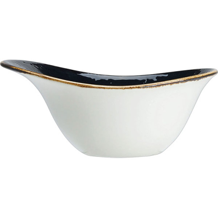 Салатник «Крафт лакрица»; фарфор; 450мл; L=18,B=14см; черный