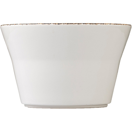 Салатник «Браун дэппл»; фарфор; 600мл; D=14см; белый,коричнев.