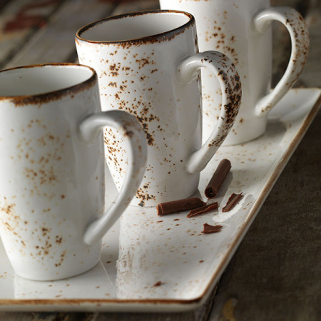 Блюдо прямоугольное «Крафт»; фарфор; H=1.5,L=37,B=16см; белый