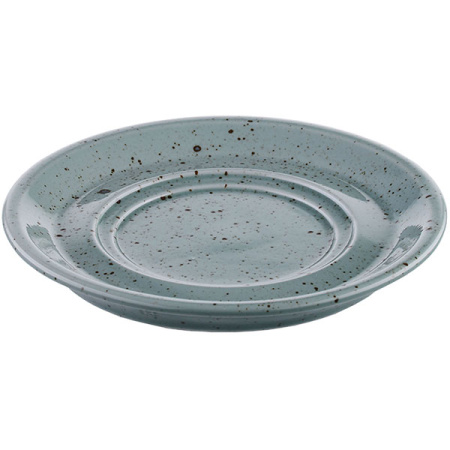 Блюдце «Лайфстиль»; фарфор; D=17см; мятно-бирюз.