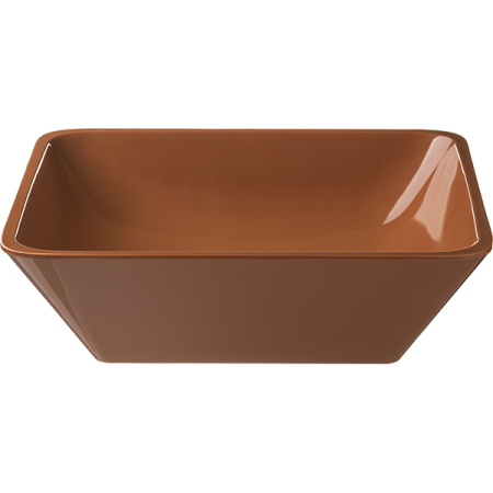 Салатник квадр.; пластик; 213мл; L=25.4,B=25.4см; терракот