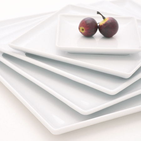 Тарелка квадратная «Анкара»; фарфор; L=20.5,B=20.5см; белый