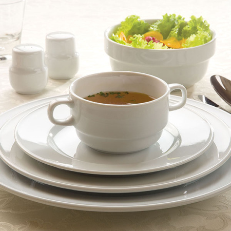 Тарелка мелкая «Акапулько»; фарфор; D=25,H=2.5см; белый