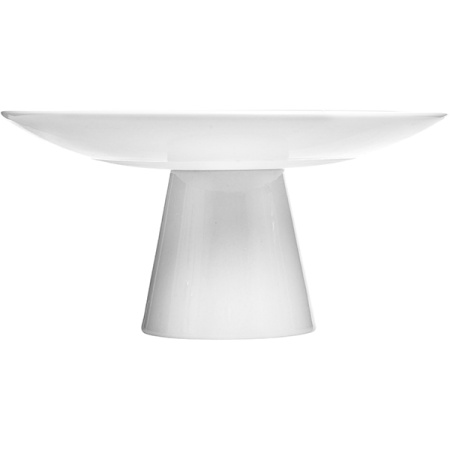 Ваза для фруктов «Розелли Райз»; фарфор; D=24,H=13см; белый