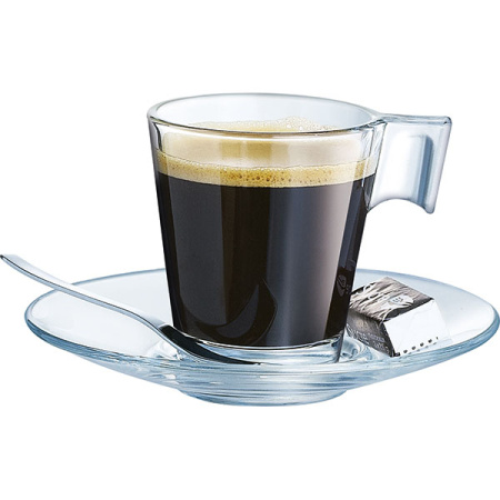 Блюдце «Арома»; стекло; D=12,H=2.1см; прозр.