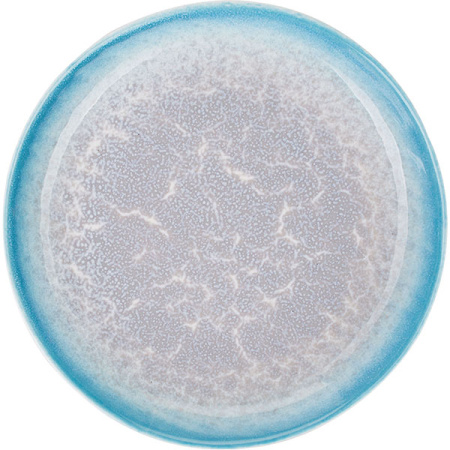 Тарелка глуб. «Нептун»; фарфор; D=22см; бирюз.,белый