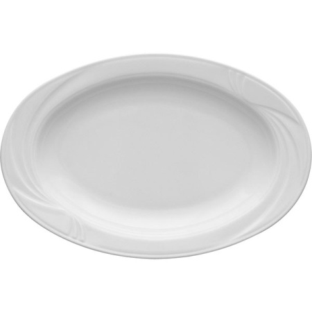 Селедочница «Аркадия»; фарфор; H=2.5,L=24,B=16.5см; белый