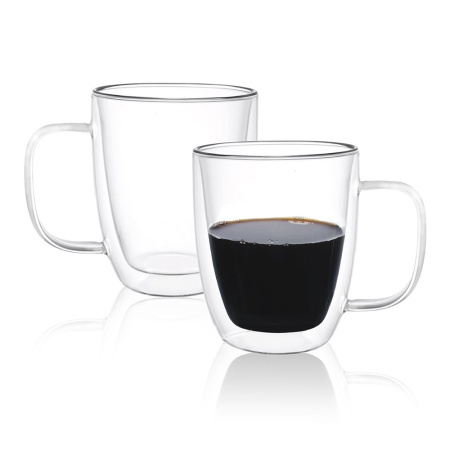 Кружка P.L. Proff Cuisine 400 мл стекло, набор 2 шт.