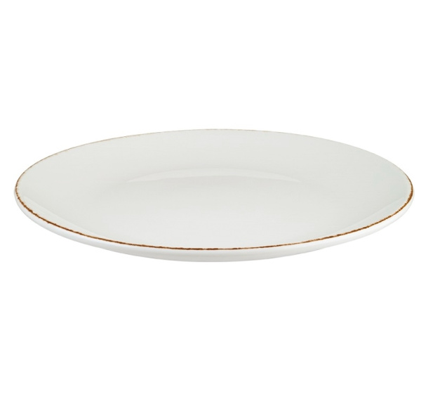 Тарелка Bonna Ретро Д=190 мм коричневый край