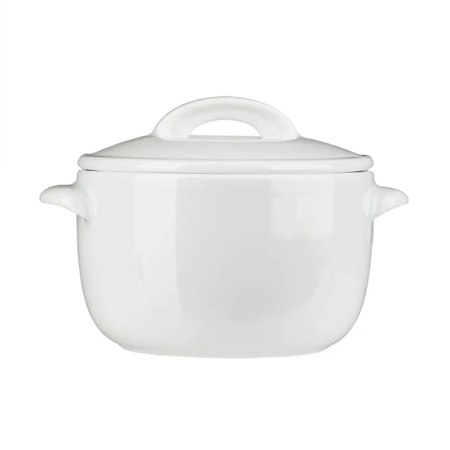 Горшок для запекания Белая Классический  500 мл фарфор