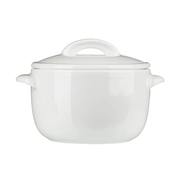 Горшок для запекания Белая Классический  500 мл фарфор