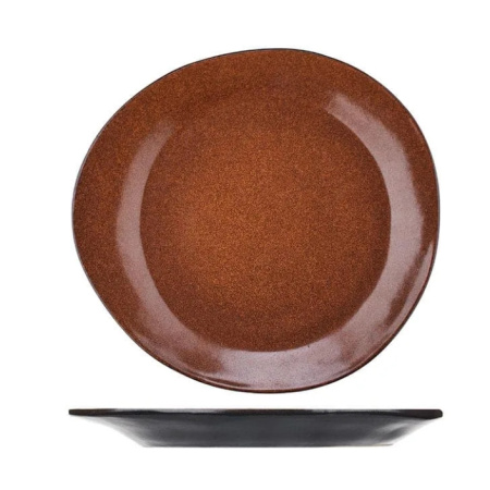 Тарелка Млечный путь терракот Д=280, Ш=255 мм фарфор