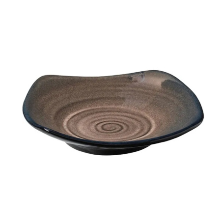 Тарелка Пати 230х230 мм фарфор серый