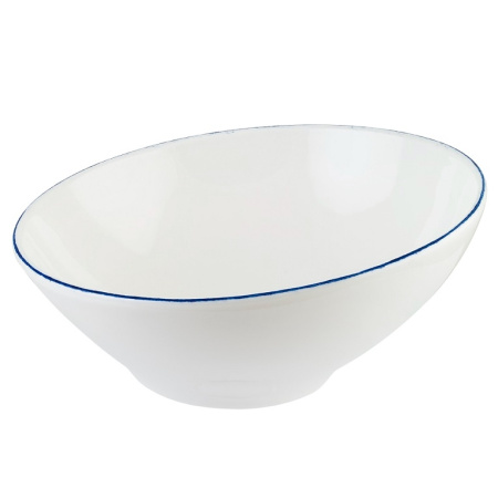 Салатник Bonna Ретро 350 мл синий край, форма Ванто
